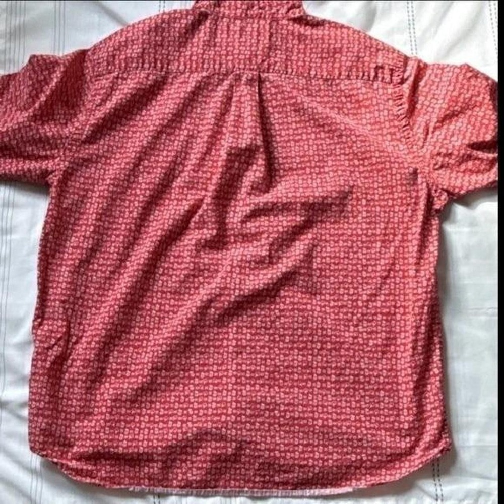 Abercrombie‎ & Fitch Mens Red Pineapple Tropical Print Short Sleeve Shirt Large - Picture 2 of 6